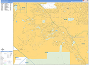 Chino Hills  Wall Map Basic Style